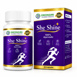 Drongiri She Shine 100% Ayurvedic Capsules | Herbal Wellness, Energy & Vitality Support | 30 Capsules