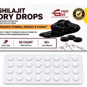 Shilajit Dry Drops 60 Tablets | Pure Shilajit Resin Extract | Drongiri