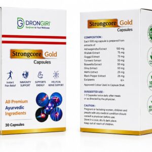 Drongiri Strongcore Gold Capsules – Ayurvedic Herbal Supplement for Joint, Immunity, Energy & Nerve Support
